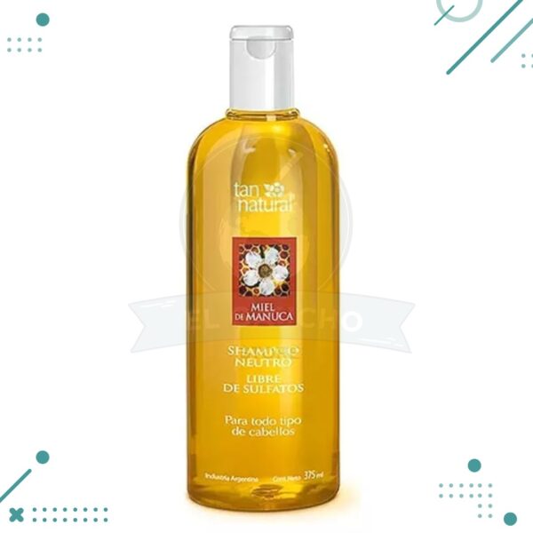 Shampoo Neutro Miel De Manuka Sin Sulfatos 375ml Tan Natural