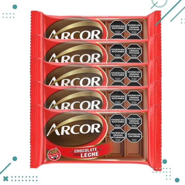 Chocolatin Arcor leche 25gr (Pack x5un.) 125gr