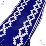 Bufanda De Hilo - Guarda Pampa Reversible, Color Azul Francia MODELO 2(aprox 1.5mts) - Imagen 3
