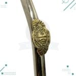 Bombilla Estribo Alpaca, Escudo Nacional 17cm - Imagen 4