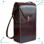 Portatermo PREMIUM Con Tapa 1 litro, 100% Cuero Premium MARRON OSCURO