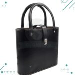 Canasta Bolso Matera 100% Cuero PREMIUM, color NEGRO