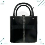 Canasta Bolso Matera 100% Cuero PREMIUM, color NEGRO - Imagen 3