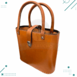 Canasta Bolso Matero 100% Cuero PREMIUM, color MARRON CLARO