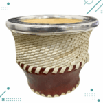 Mate Calabaza Tejido en Tiento, Color Marron (10cm Aprox.)