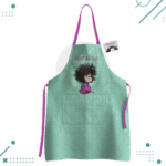 Delantal Mafalda Gabardina, Color Turquesa (85x58cm)