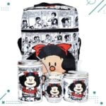 Kit Matero “Mafalda” Bolso+Yerbera(lata)+Azucarera(lata)+Mate+Bombilla