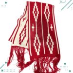 Bufanda De Hilo Reversible, Color rojo. (aprox 1.5mts) - Imagen 3