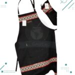 Delantal Asador Parrillero, Diseño Guarda Pampa, Color Negro - Imagen 3