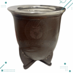 Mate Camionero de Cuero con Virola Color Marron (Interior de Acero)