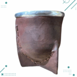 Mate Camionero de Vidrio, Forrado con Cuero MARRON