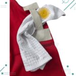 Delantal Parrillero + Repasador (Diseño Argentina) - Color Rojo Franjas Cortas Celeste Y Blanco - Imagen 7