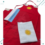Delantal Parrillero + Repasador (Diseño Argentina) - Color Rojo - Imagen 5