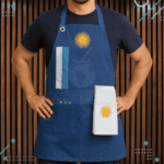 Delantal Parrillero + Repasador (Diseño Argentina) - Color Azul