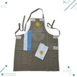 Delantal Parrillero + Repasador (Diseño Argentina) - Color Marrón Claro - Imagen 3