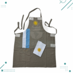 Delantal Parrillero + Repasador (Diseño Argentina) - Color Marrón Claro - Imagen 2