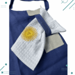 Delantal Parrillero + Repasador (Diseño Argentina) - Color Azul - Imagen 5