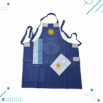 Delantal Parrillero + Repasador (Diseño Argentina) - Color Azul - Imagen 2