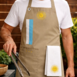 Delantal Parrillero + Repasador (Diseño Argentina) - Color Marrón Claro - Imagen 2