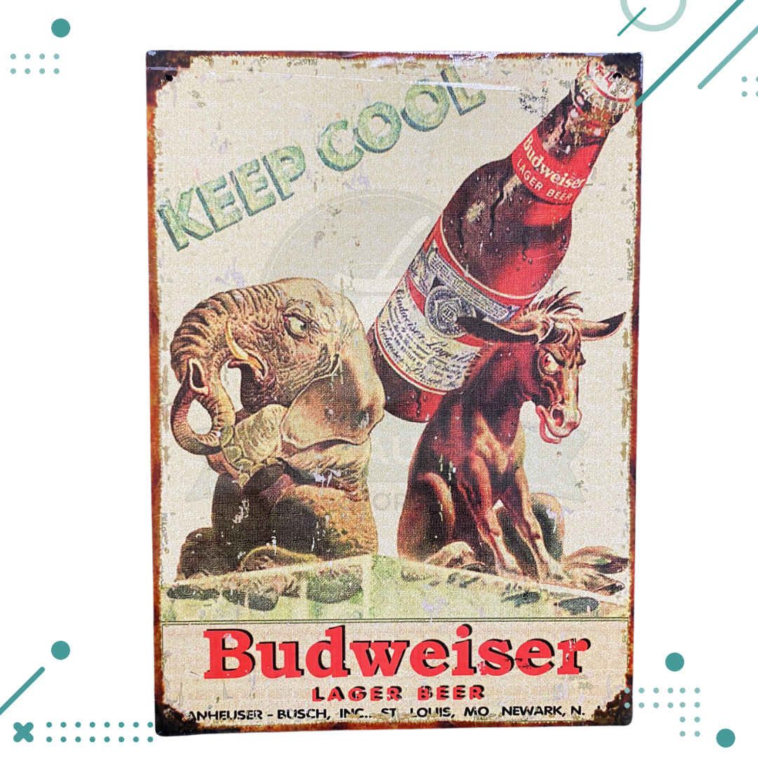 Diseno-sin-titulo-23-1.png Cartel De Chapa Cerveza Budweiser Beer 20X28CM - Imagen 1