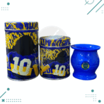 Set Mate Boca Juniors x 3 piezas (mate + yerbera-lata + azucarera-lata) MOD 2