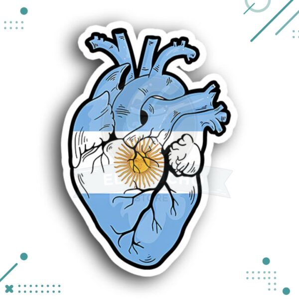 Sticker Argentina - Corazon Argentino