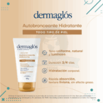 Crema Gel Dermaglos, Autobronceante Hidratante 150g - Imagen 2