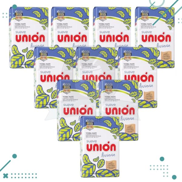 Yerba Mate Unión, SUAVE LIVIANA (1Kg) (pack 10) (10kg)