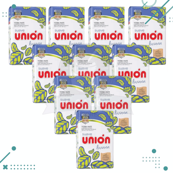 Yerba Mate Unión, SUAVE LIVIANA (1Kg) (pack 10) (10kg)