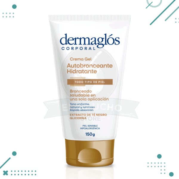 Crema Gel Dermaglos, Autobronceante Hidratante 150g