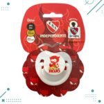 Chupete Redondo Independiente "NACI ROJO" (0m) (Blanco)