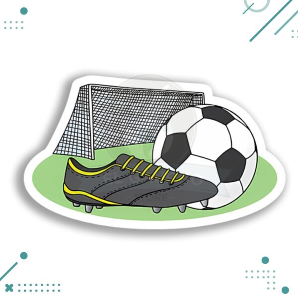 Sticker Fútbol - Botin, Pelota, Arco