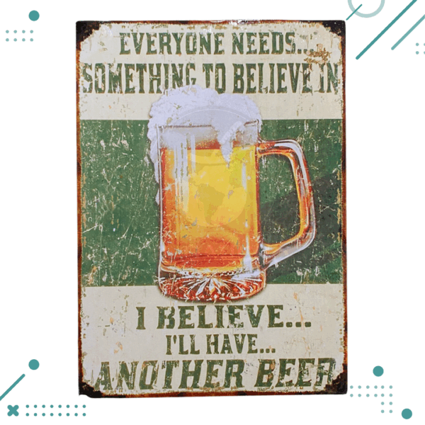 Cartel De Chapa Chopp 20X28CM