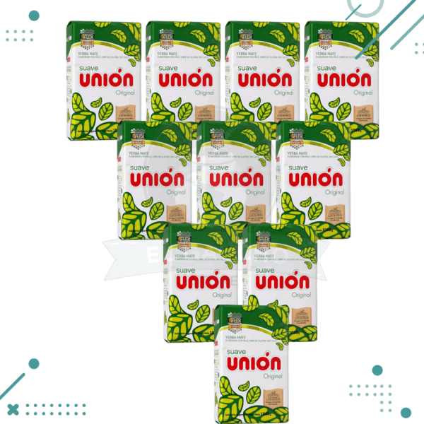 Yerba Mate Unión, ORIGINAL SUAVE (1Kg) (pack 10) (10kg)