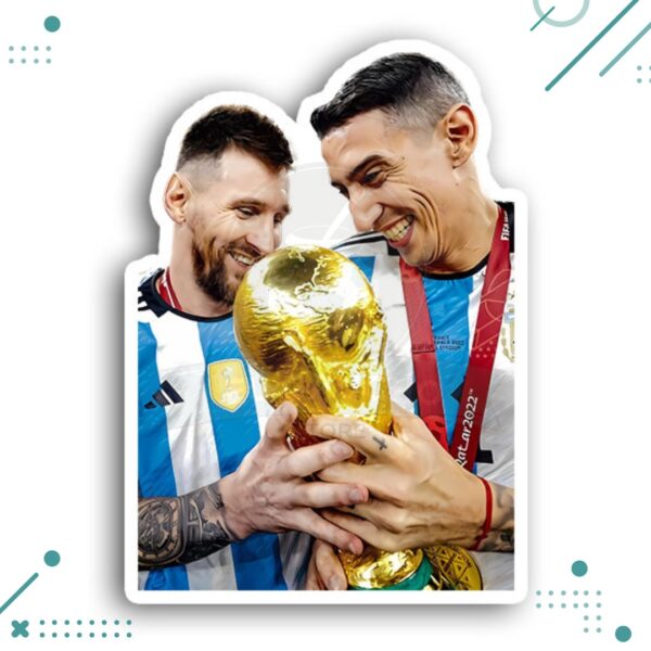 Sticker Seleccion Argentina - Messi y Di Maria, Copa del Mundo