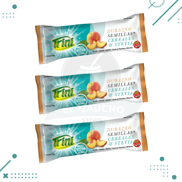 Barras de Cereal TRINI Durazno y Semillas 25gr. (3 unidades) (75gr.)