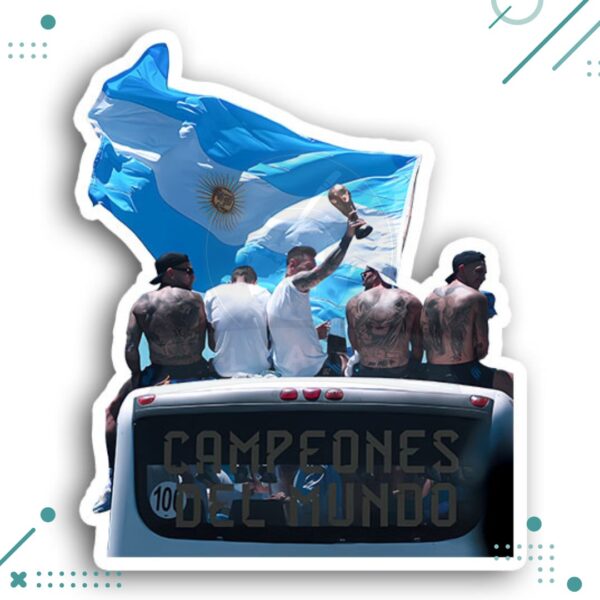 Sticker Seleccion Argentina- Colectivo, Campeones del Mundo