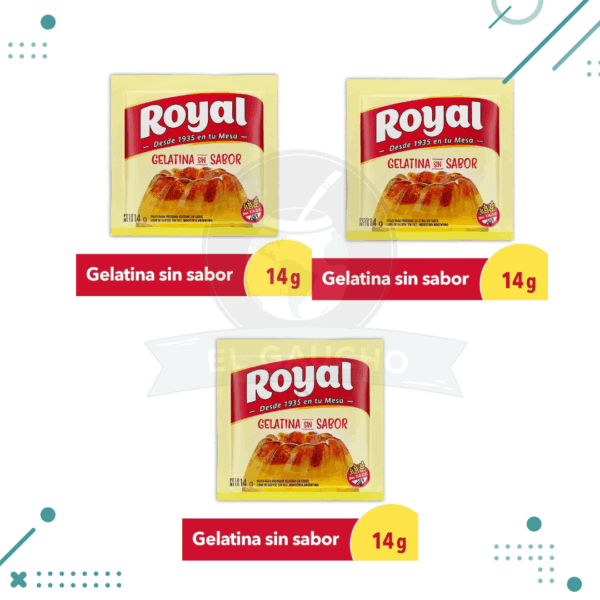 Gelatina Royal Sin Sabor 14gr (3 unidades) 42gr