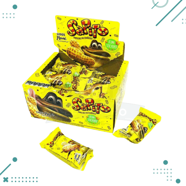 Chocolate relleno sabor Mani SAPITO x 240 gramos (Caja de 24 unidades)