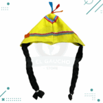 Sombrero niño - coya con trenzas AMARILLO
