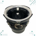 Mate de Vidrio con Cuero y Cinto NEGRO - Imagen 2