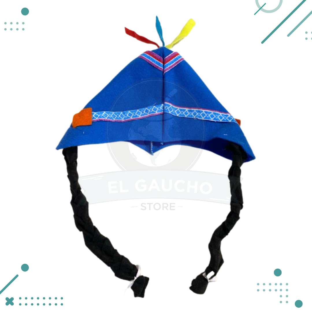 Diseno-sin-titulo-56-6.png Sombrero niño - coya con trenzas AZUL - Imagen 1