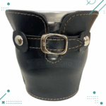 Mate de Vidrio con Cuero y Cinto NEGRO