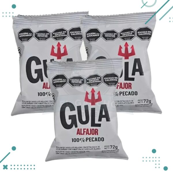 Alfajor GULA chocolate blanco 72gr (pack x3 un.) 216gr