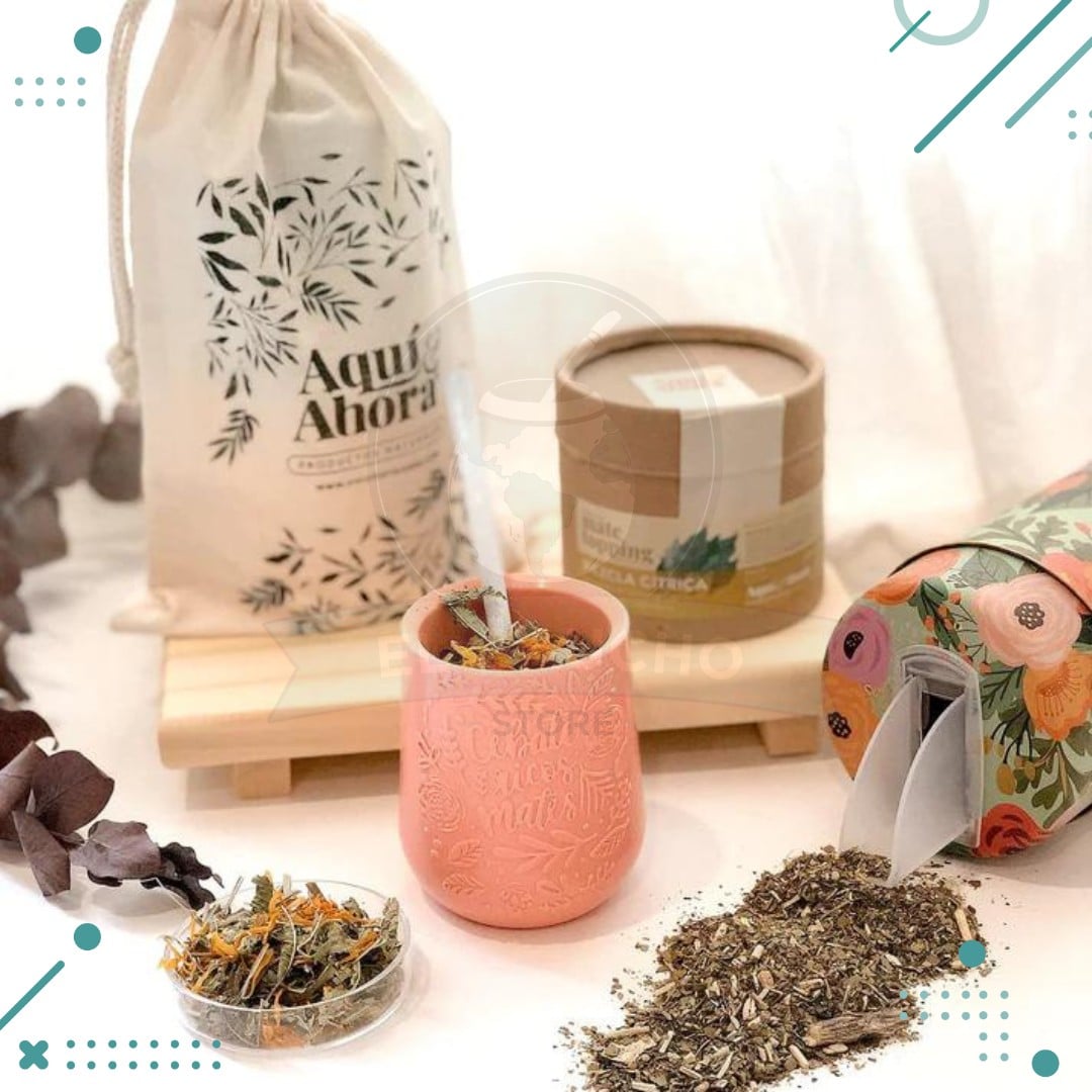 Diseno-sin-titulo-59-6.png Set Mate Rosa + Topping Citrico + Bolsita de Lienzo - Imagen 1
