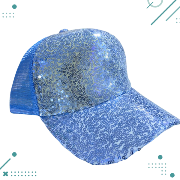 Visera con lentejuelas CELESTE