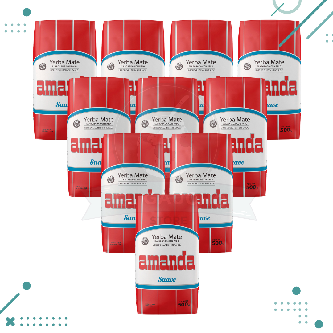 Diseno-sin-titulo-6-1-5.png Yerba Mate Amanda SUAVE (500gr.) (pack 10) (5kg) - Imagen 1