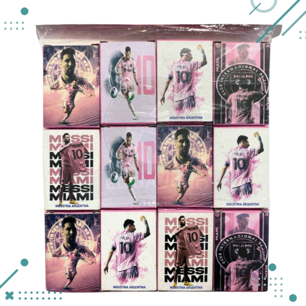 Mini Naipes MESSI INTER-MIAMI (12 cajitas de 40 mini-naipes)