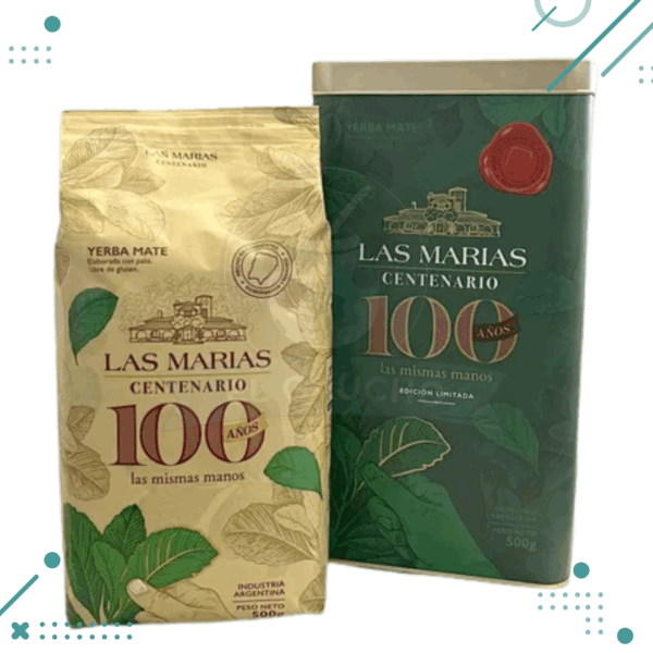 Yerbera de Lata "Las 100 Marias" + 500gr de Yerba "Las 100 Marias" centenario edicion limitada