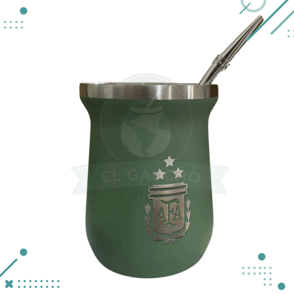 Mate Tipo Stanley AFA VERDE + BOMBILLA
